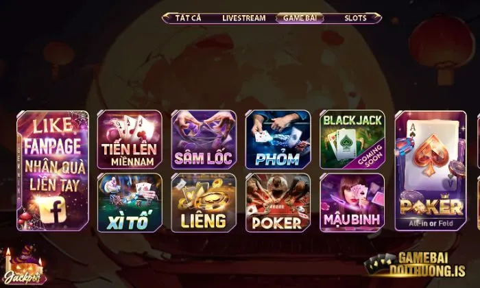 Danh sách các game bài đổi thưởng Gemwin 