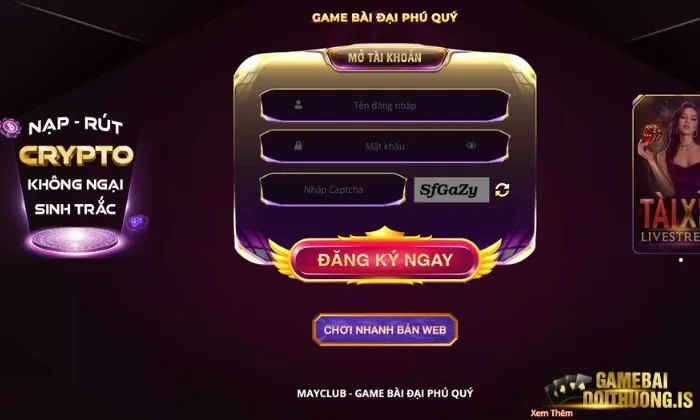 Giao diện Mayclub hot nhất hiện nay