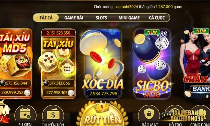 Cổng game này sở hữu bộ sưu tập trò chơi phong phú