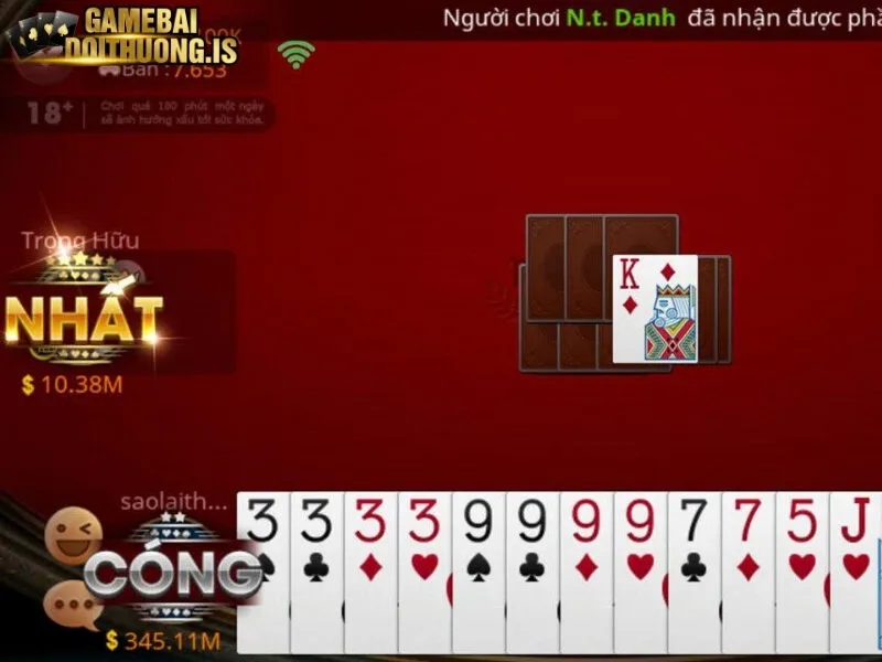 Luật tính giá trị của các quân bài 