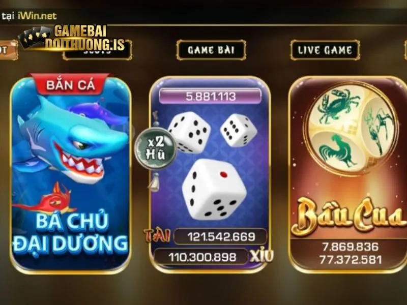 Sòng game bài đa dạng iWINCLUB 