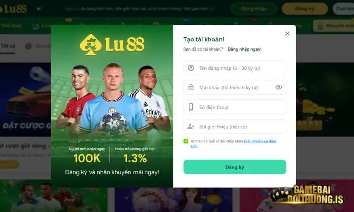 Đăng ký ngay để trở thành thành viên chính thức của lulu88