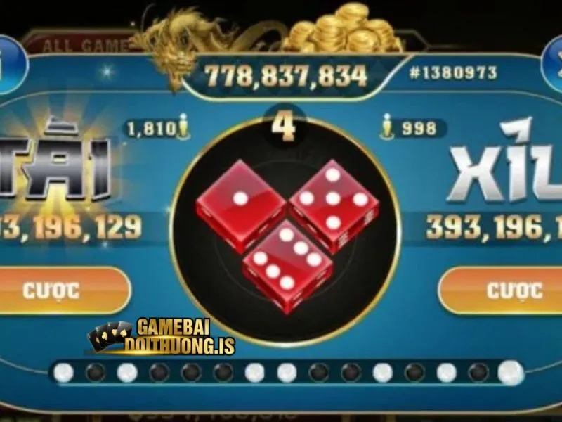 Tài xỉu Hitclub yêu cầu người chơi dự đoán tổng điểm của 3 viên xúc xắc