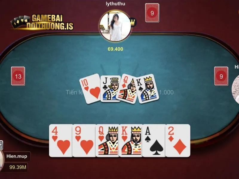 Thiết kế bàn chơi Tiến lên miền Nam tại NET88