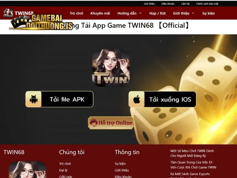 TWIN game bài đẳng cấp được nhiều người tải về máy